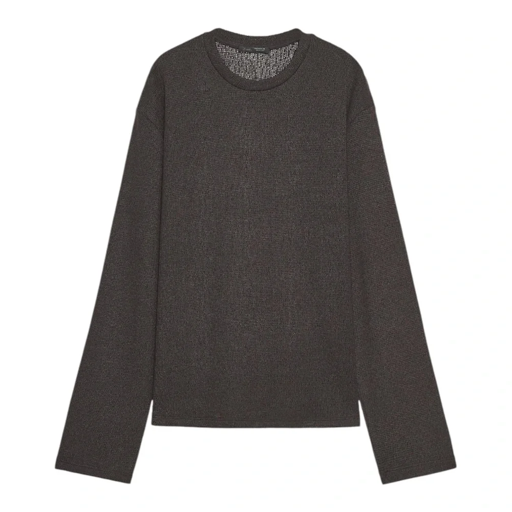 Zara Cut Out Knit Sweater in Dark Eggplant - size M - NWT